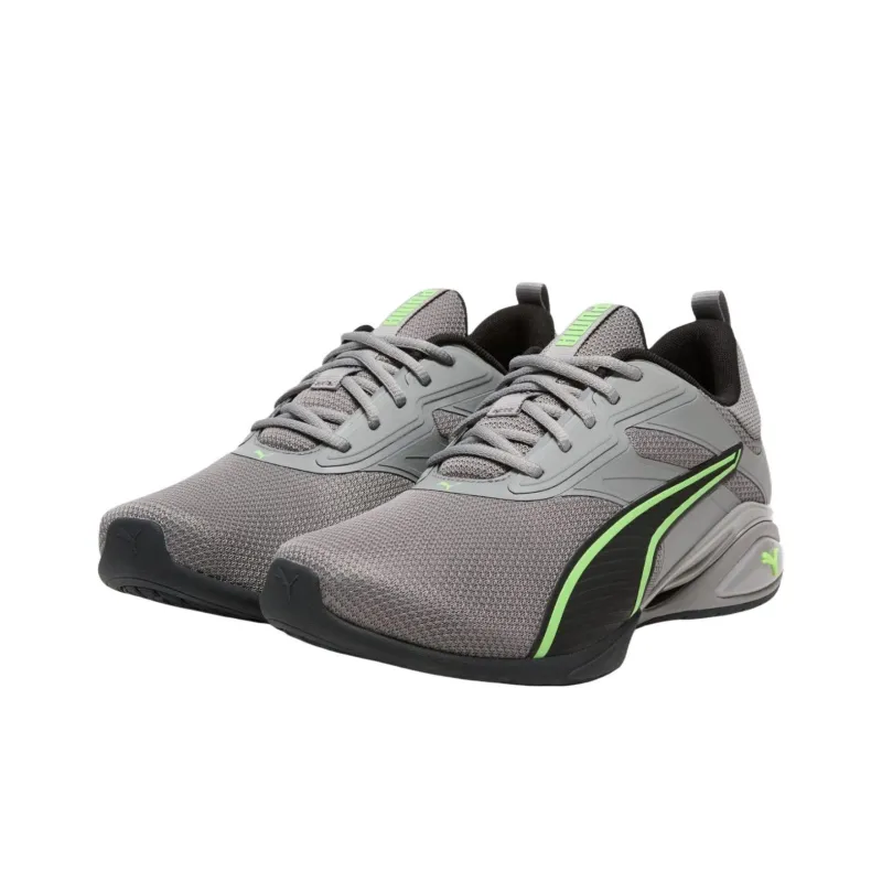 PUMA Neutron Anti Slip Wear Resistant Low Top Casual Running Shoes Men's Gray Green-2