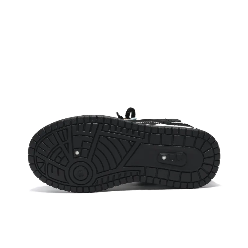 Dawei's House Slip Resistant Cushioning Low Top Skateboard Shoes Women's Black-6