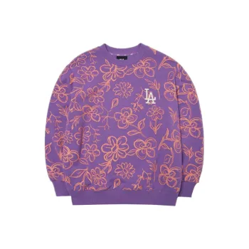 MLB Base Logo Sweatshirts Unisex Purple