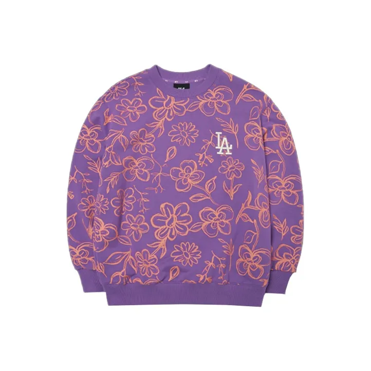 MLB Base Logo Sweatshirts Unisex Purple-0