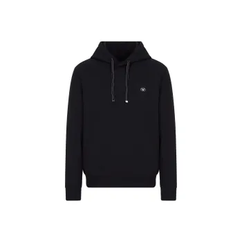 EMPORIO ARMANI Hooded Sweatshirt With Micro Logo Patch