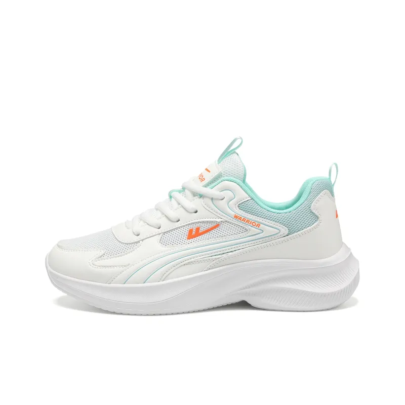 WARRIOR Running Shoes Men Low Top Black/White/White/Gray/White/Moon/Orange-14