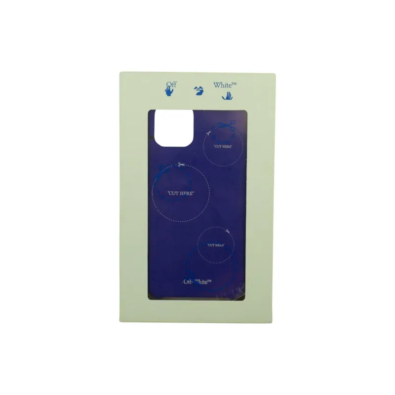 OFF WHITE Made Of Plastic Blue Cutting, Highly Effective Phone Cases For IPhone 11 Pro Solid Color-2