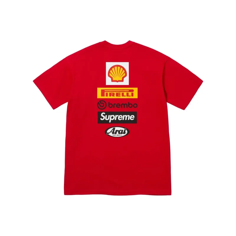 Supreme X DUCATI SS24 WEEK16 LOGO TEE - Unisex Regular Fit Short Sleeve T-shirt With Back Logo Print-4