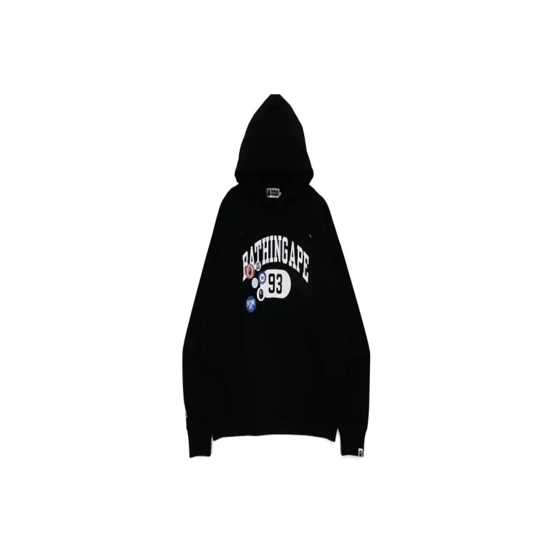 Bape Badge Motif Loose Fit Pullover Hoodie-0