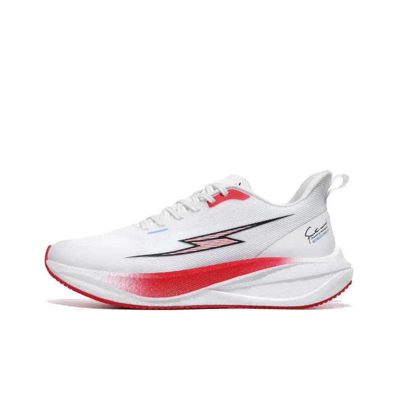 AVJV Cushioning Breathable Support Low-Top Carbon Plate Training Running Shoes Unisex White Red-0