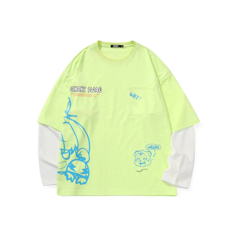 GENANX x 'DAHUAXIYOU'SHOUYOU Sweatshirt Unisex Fruit Green-0