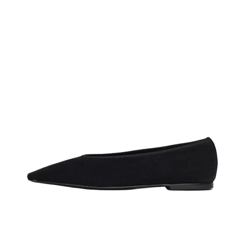 TOTEME Suede Ballerina Shoes Women's-0