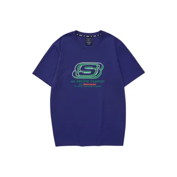 Skechers Colorful T Shirt Unisex Medieval Blue