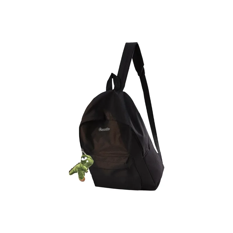 Caramella Nylon Backpack Unisex Black/White/Burgundy-18