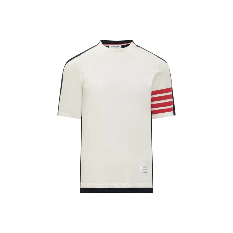 THOM BROWNE Jersey 4 Bar Color Block T Shirt-0