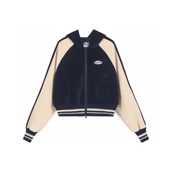 F426 Sweatshirt Unisex Navy Blue & Beige Yellow