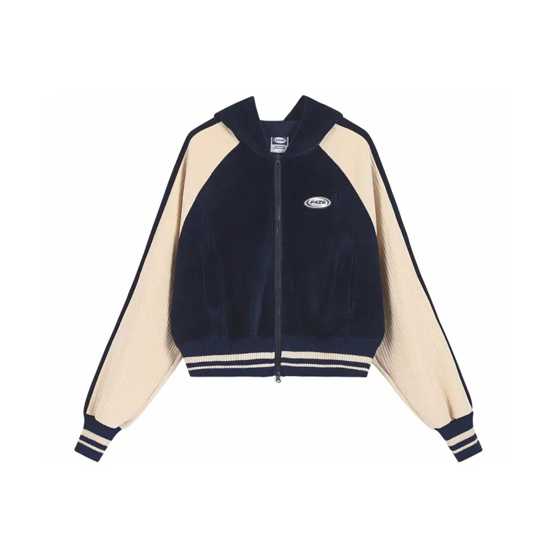 F426 Sweatshirt Unisex Navy Blue & Beige Yellow-0