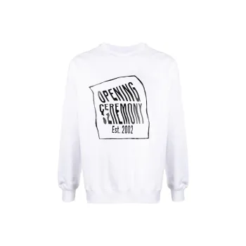 Opening Ceremony Warped Logo Printed Sweatshirt