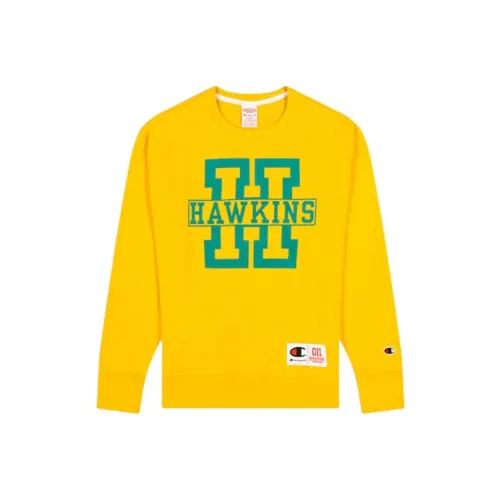 Champion X Stranger Things Sweatshirts Unisex Yellow