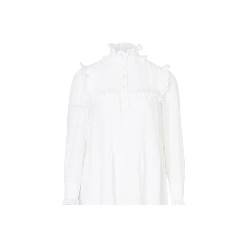 CELINE Long Sleeved Dresses Women's White-2
