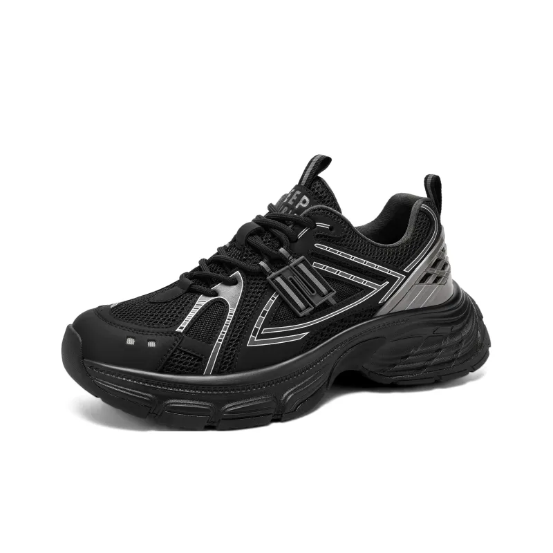 JEEP SPIRIT Chunky Sneakers Men Low Top Graphite Black-2