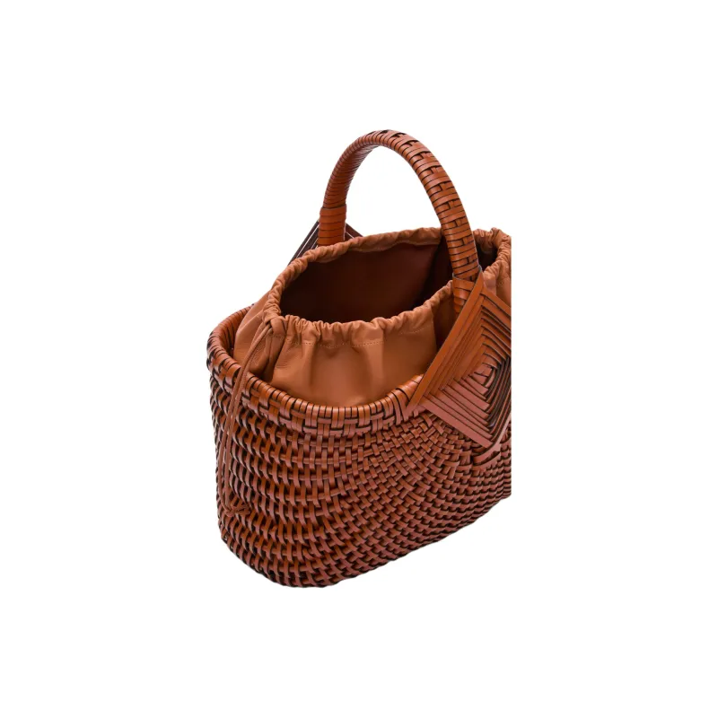 LOEWE Calfskin Handbag Women's Tan-2