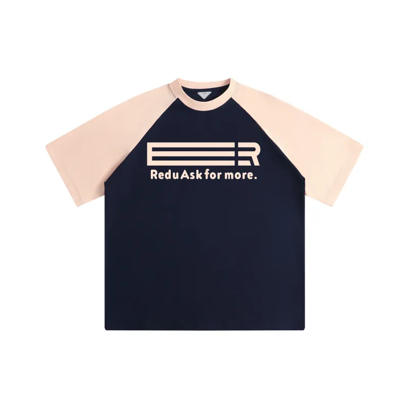 REDU T-Shirt Unisex White & Navy Blue Sleeves-10
