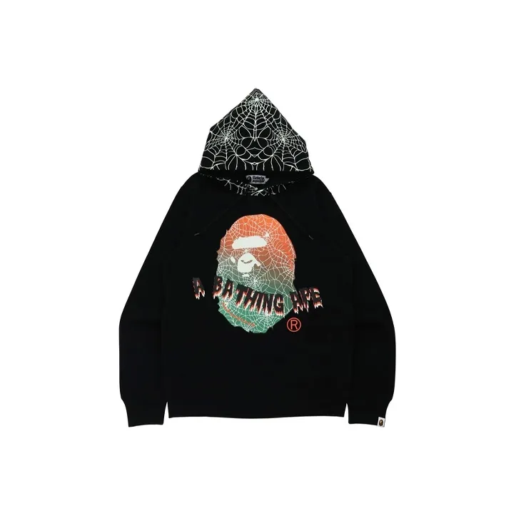 A BATHING APE Halloween Ape Head Glow In The Dark Pullover Hoodie-0