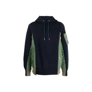 Sacai Bomber Jacket Hybrid Panelled Hoodie