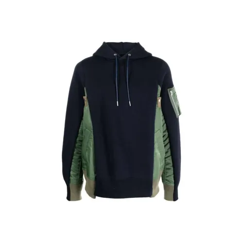 Sacai Bomber jacket past Hybrid Panelled Hoodie