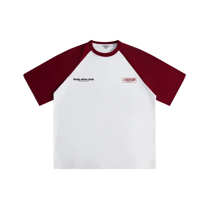 REDU T-Shirt Unisex White & Navy Blue Sleeves-4