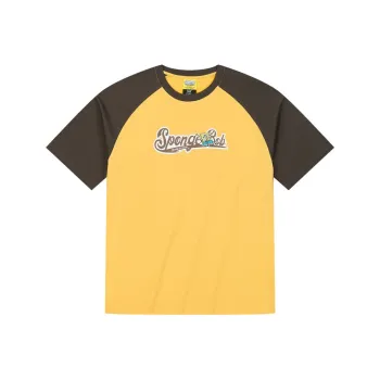 361° x SPONGEBOB SQUAREPANTS T Shirt Unisex Cheese Yellow/Smoke Coffee
