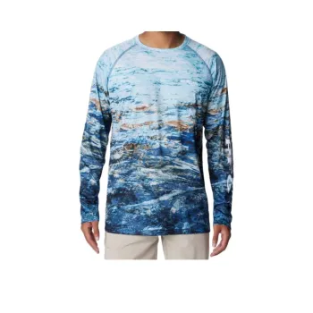 Columbia PFG Super Terminal Tackle T-Shirt Men's Carbon Deep Sea Faded