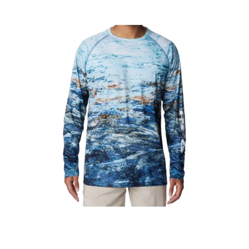 Columbia PFG Super Terminal Tackle T-Shirt Men's Carbon Deep Sea Faded-0