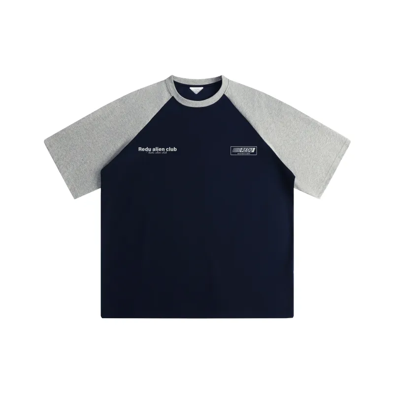 REDU T-Shirt Unisex White & Navy Blue Sleeves-8