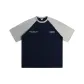 Navy Blue & Heather Gray Sleeves