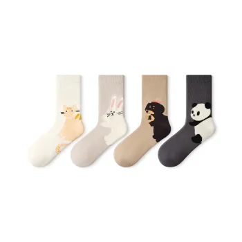 Primeet Mid Calf Socks Women's 4 Pack Just A Hug