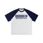 White & Navy Blue Sleeves