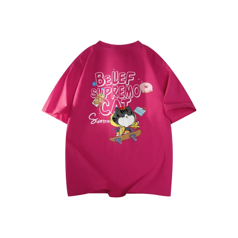 Supremo Cat T Shirts Unisex-10