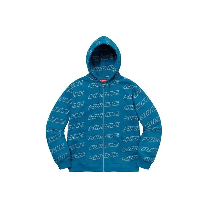 Supreme Repeat Zip Up Hooded Sweatshirt-2