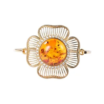 S&A S925 Silver With Amber Bangles Women's