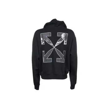 OFF WHITE Oversized Caravaggio Saint Jerome Writing Arrows Hoodie