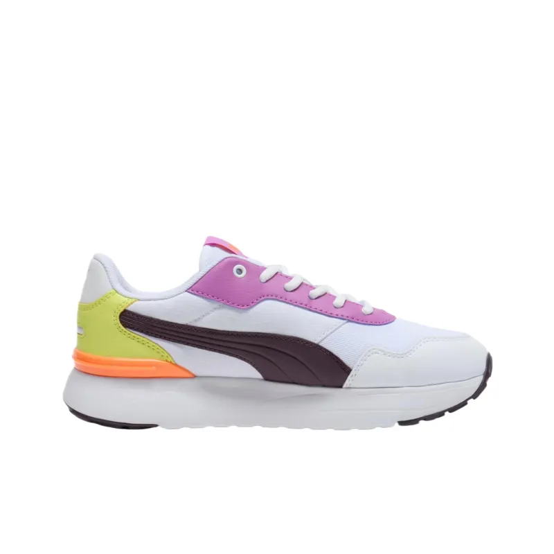 PUMA R78 Cushioning Slip Resistant And Abrasion Resistant Low Top Training Shoes Women's White Brown-1