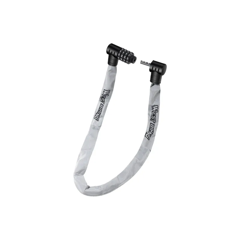 WEST BIKING Bicycle Locks Zinc Alloy, Steel Chain, Nylon Anti Pick, Waterproof, And Rust Proof Chain Lock-1