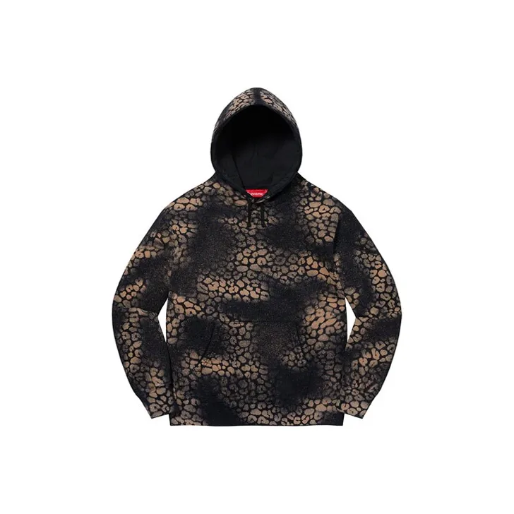 Supreme Bleached Leopard Hooded Sweatshirt-0