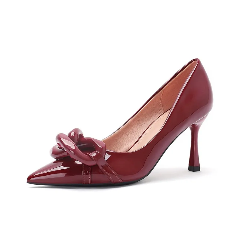 TADSW High Heels Women's Burgundy-0