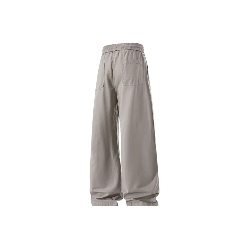 BOTH PLAY Minimalist Style Fashion Comfortable Solid Color Casual Pants Unisex Black-3