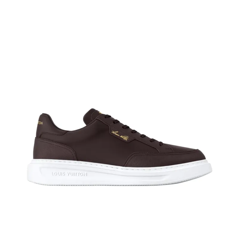 LOUIS VUITTON Beverly Hills Low Top Skateboard Shoes Men's Brown-1