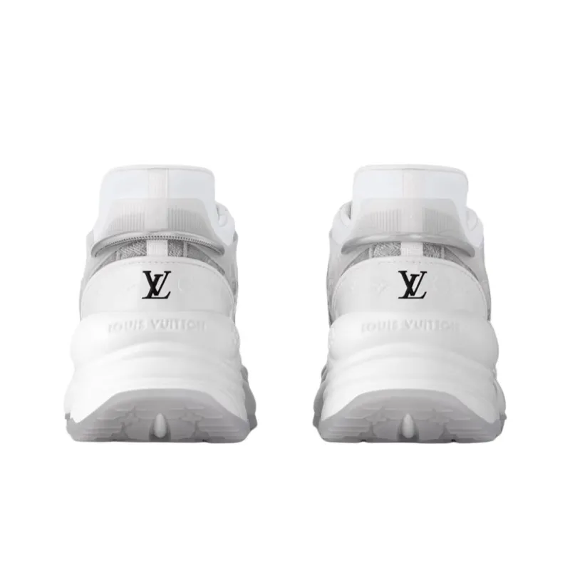 LOUIS VUITTON Run 55 Low Top Chunky Sneakers Women's Gray-4
