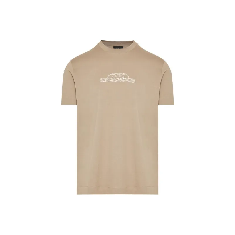 EMPORIO ARMANI Logo embroidered Crew Neck T shirt-0