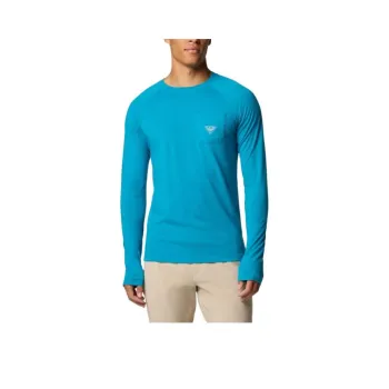 Columbia PFG Uncharted Neps Omni-Shade Omni-Wick T-Shirt Men's Blue Echo