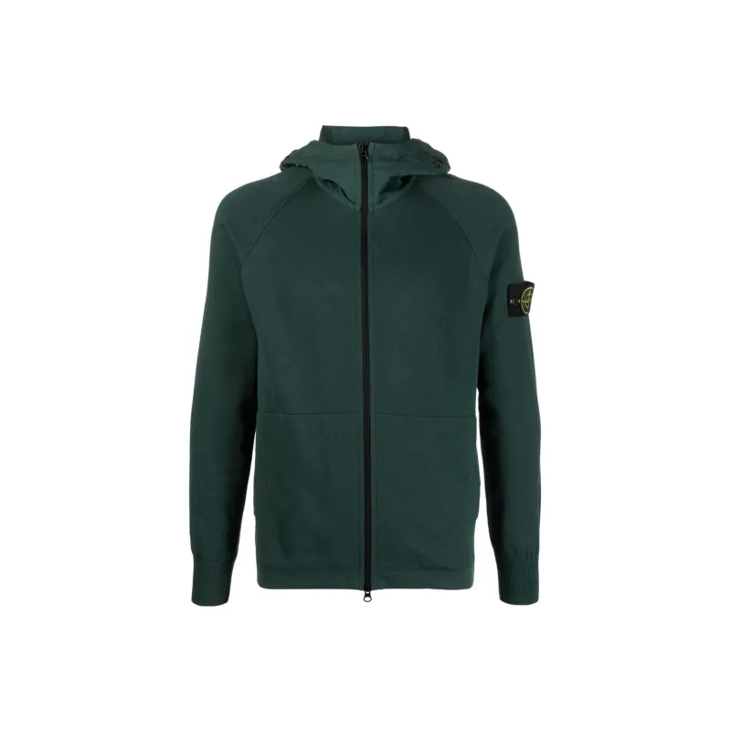 STONE ISLAND Logo patch Zip up Hoodie-0