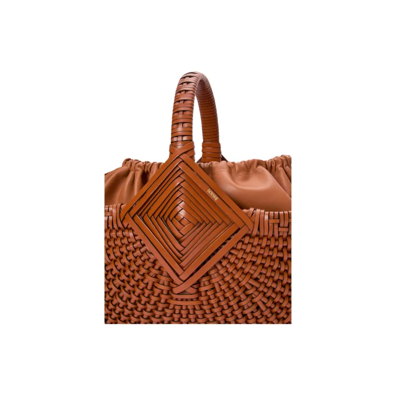 LOEWE Calfskin Handbag Women's Tan-3