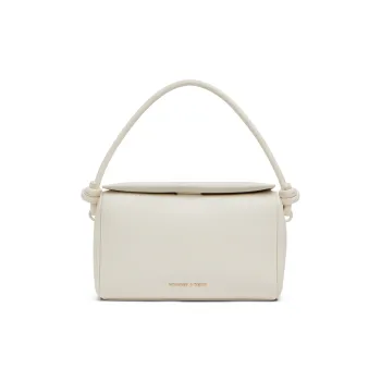CHARLES&KEITH PU Fudge Packets Handbag Trumpets Women's Cream Milk White/Butter Yellow Cream Yellow